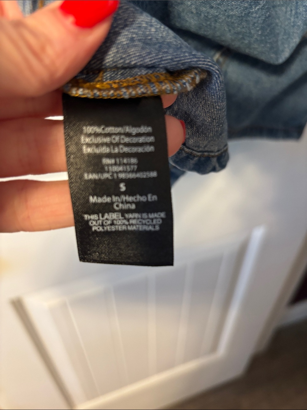 Frye Medium Blue Denim Long-Sleeve Shirt Dress - Picture 8 of 8